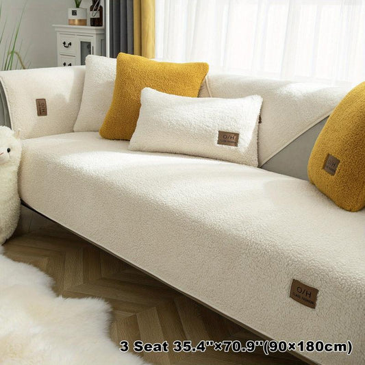 Sherpa Velvet Sofa Slipcover Pets Dog Friendly Sherpa Fleece