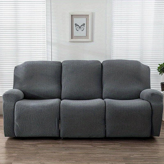 Jacquard Large Leaf Recliner Slipcover Set