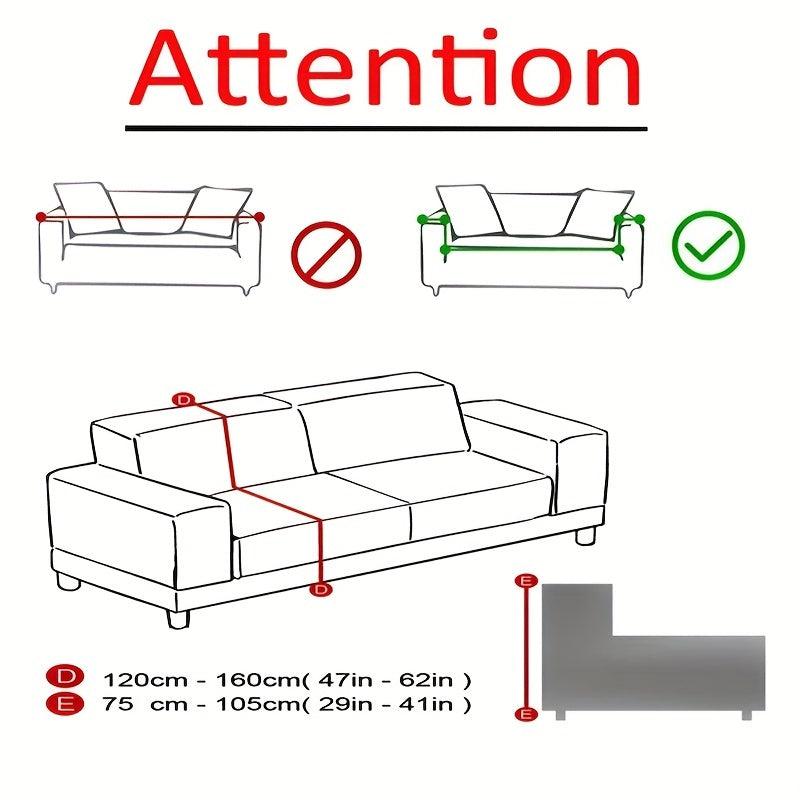 Non Slip Elastic Sofa Slipcover Milk Silk Print Adds Style to Room
