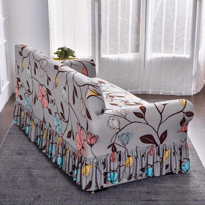 Non Slip Elastic Sofa Slipcover Milk Silk Print Adds Style to Room