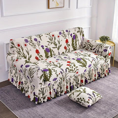 Non Slip Elastic Sofa Slipcover Milk Silk Print Adds Style to Room