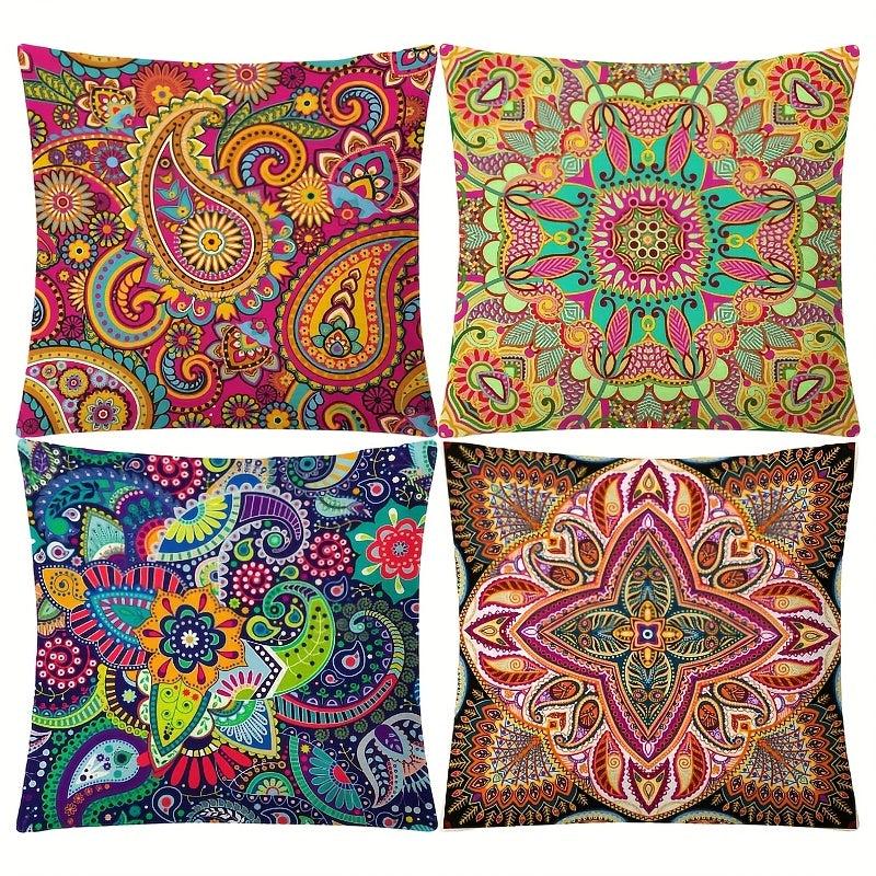 Bohemian Linen Cushion Cover Set - Nordic Geometric Sofa Pillow Case 45x45