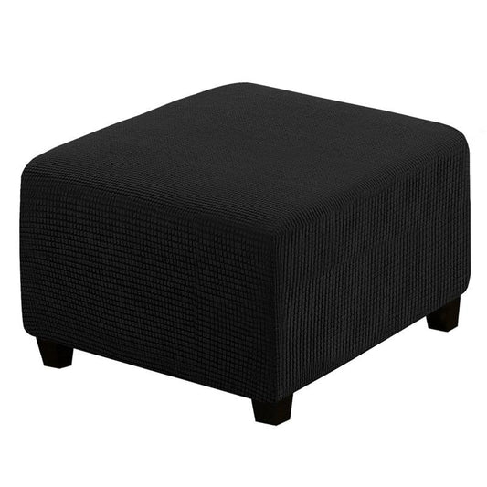 1pc Ottoman Elastic All-inclusive Stool Cover Chair Cover Square Ottoman Covers
