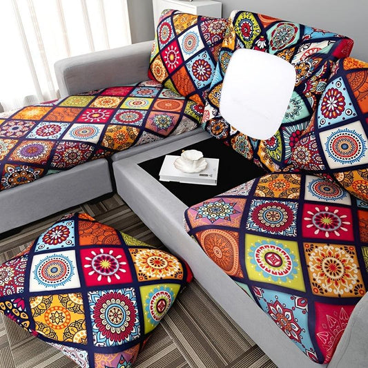 Bohemian Sofa Slipcover Elastic Couch Cover Protector for Home Decor