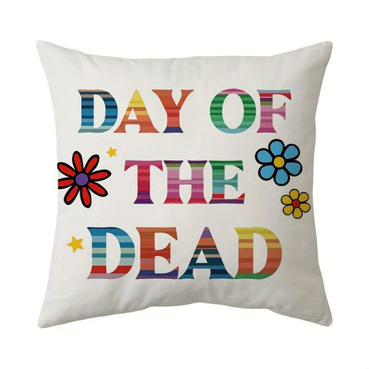 Colorful Flower Printed Throw Pillow Covers