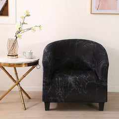 Stretch Club Chair Slipcover Geometric Pattern