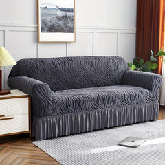 Sofa Slipcover With Skirt Non-slip Dustproof Couch Cover