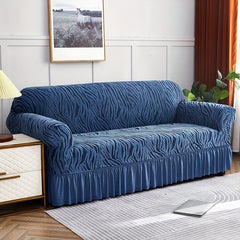 Sofa Slipcover With Skirt Non-slip Dustproof Couch Cover