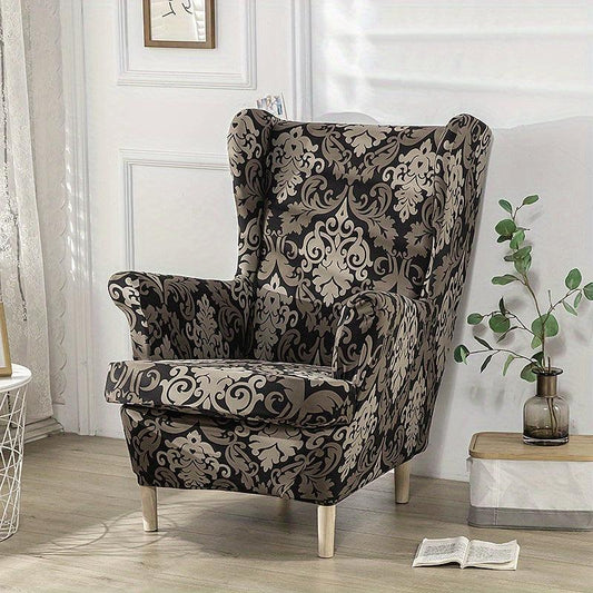 2pcs Wingback Chair Slipcover Stretch Spandex Slipcovers Armchair Covers