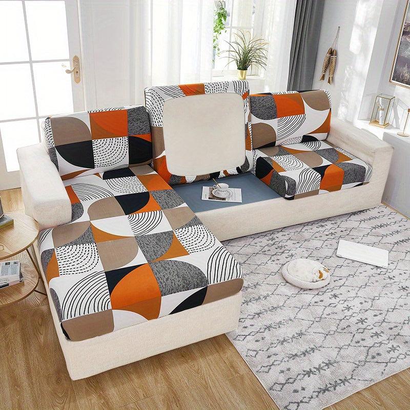 Geometric Pattern Stretch Sofa Slipcover Non-slip Furniture Protector