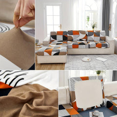 Geometric Pattern Stretch Sofa Slipcover Non-slip Furniture Protector