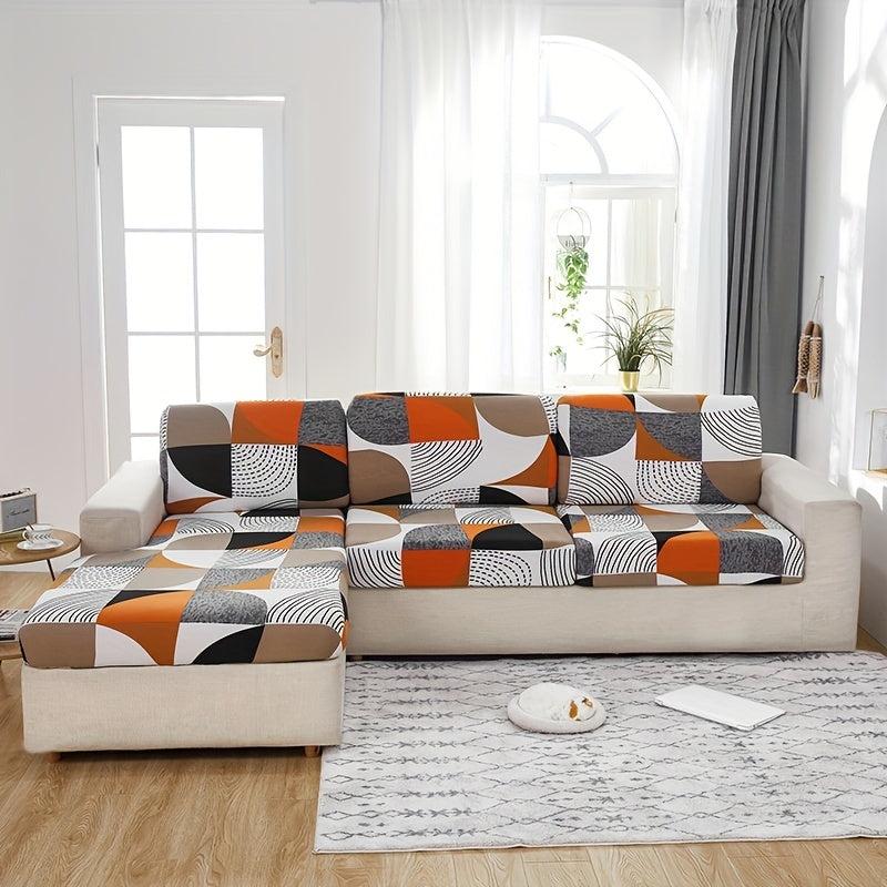Geometric Pattern Stretch Sofa Slipcover Non-slip Furniture Protector