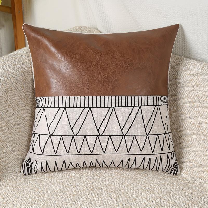 Retro Style Throw Pillow Covers Cotton And Linen Printed Throw Pillowcase