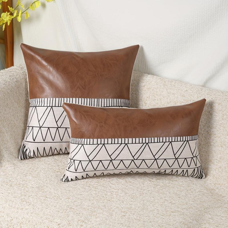 Retro Style Throw Pillow Covers Cotton And Linen Printed Throw Pillowcase