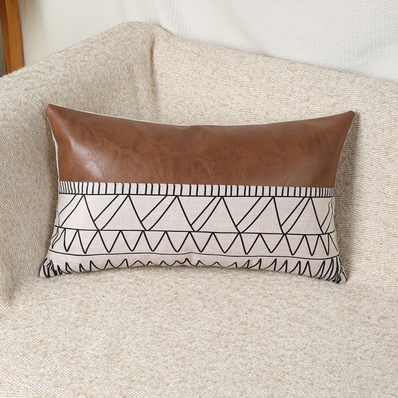 Retro Style Throw Pillow Covers Cotton And Linen Printed Throw Pillowcase
