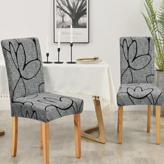 Flower Dining Chair Slipcover Stretching Dustproof