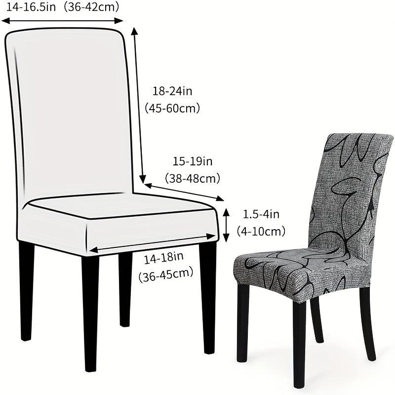 Flower Dining Chair Slipcover Stretching Dustproof