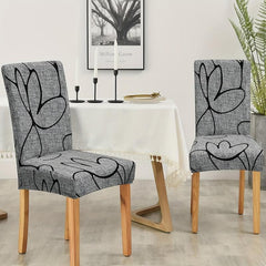 Flower Dining Chair Slipcover Stretching Dustproof