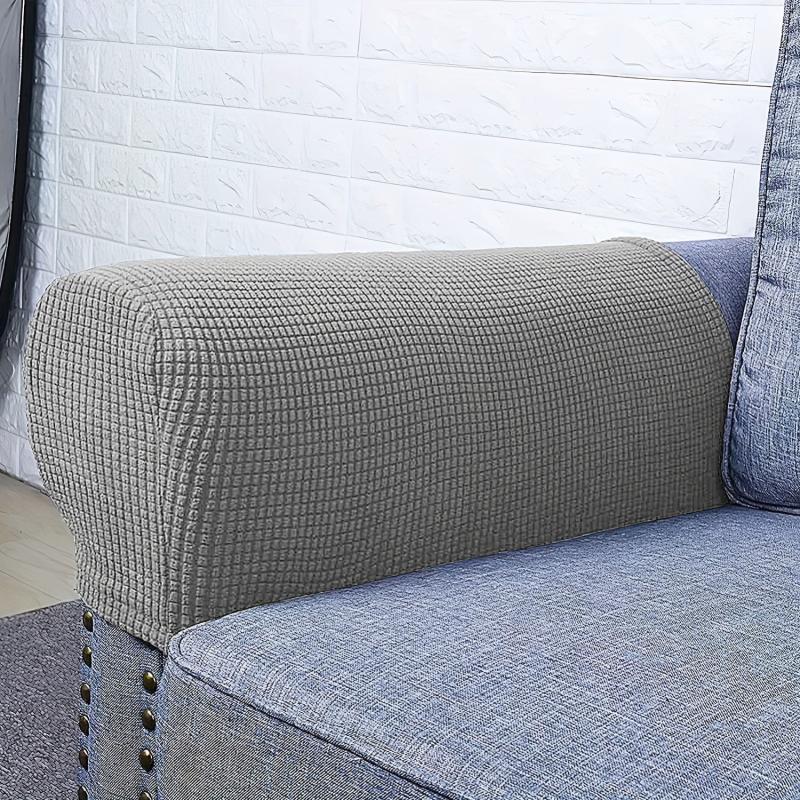 2pcs Stretch Sofa Armrest Cover, Non-slip Fleece Armrest Cover for Furniture