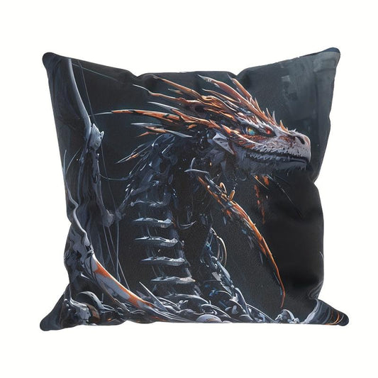 Vintage Animal Dragon Throw Pillow Cover Home Decor 45 X 45 cm