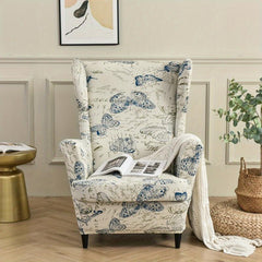 Stylish Wing Chair Slipcovers with Elastic Bottom for Home Decor