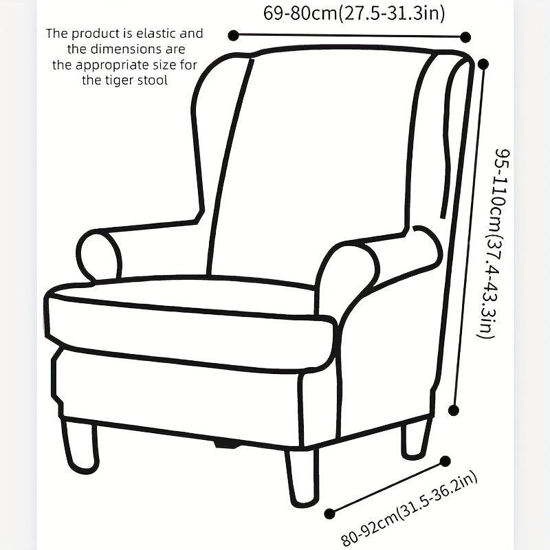 Stylish Wing Chair Slipcovers with Elastic Bottom for Home Decor