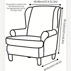 Stylish Wing Chair Slipcovers with Elastic Bottom for Home Decor
