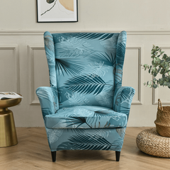 Stylish Wing Chair Slipcovers with Elastic Bottom for Home Decor