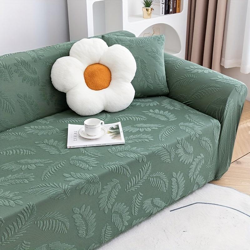 1pc Elastic Jacquard Sofa Slipcover Thickened Anti Cat Scratch Couch Cover
