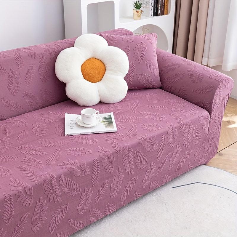 1pc Elastic Jacquard Sofa Slipcover Thickened Anti Cat Scratch Couch Cover