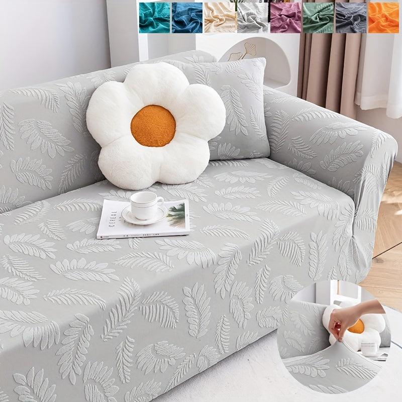 1pc Elastic Jacquard Sofa Slipcover Thickened Anti Cat Scratch Couch Cover