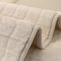 Rabbit Plush Sofa Slipcover Thick Furniture Protector