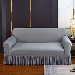 Solid Elastic Sofa Slipcover with Skirt Four Seasons Universal Furniture Protect