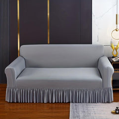 Solid Elastic Sofa Slipcover with Skirt Four Seasons Universal Furniture Protect