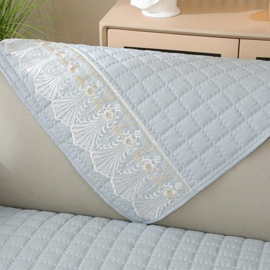 Waffle Quilted Sofa Seat Cover - Back Part & Armrest Not Included