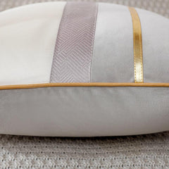 Patchwork with Striped Throw Pillow Cover for Home Chair Bed Office Sofa Couch