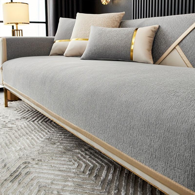 Chenille Sofa Slipcover Modern Non Slip Furniture Protector