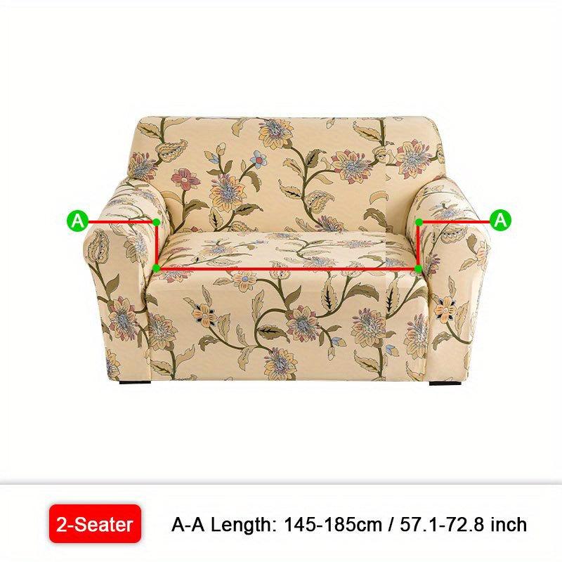 Flower Printed Elastic Sofa Cover Spandex Sofa Protector