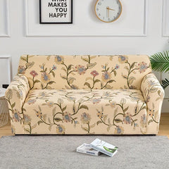 Flower Printed Elastic Sofa Cover Spandex Sofa Protector