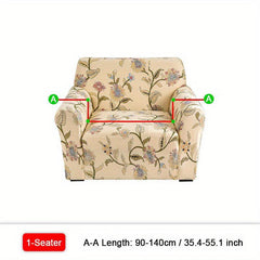 Flower Printed Elastic Sofa Cover Spandex Sofa Protector