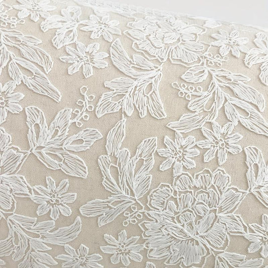 Embossed Lace Flower Embroidered Pillowcase French Classical Cover