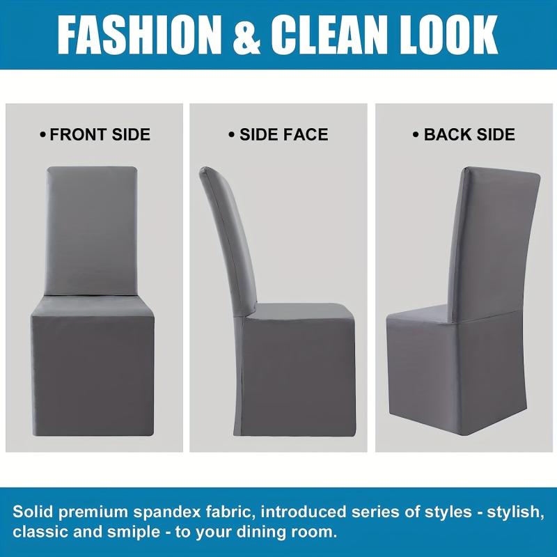 Waterproof Long Dining Chair Covers Soft Stretch Dining Chair Slipcovers