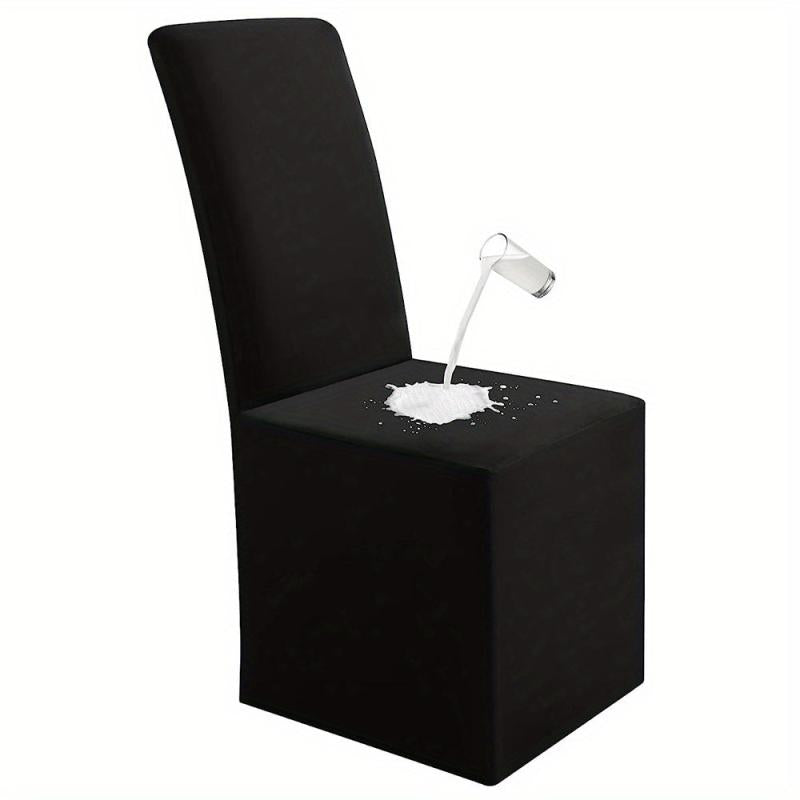 Waterproof Long Dining Chair Covers Soft Stretch Dining Chair Slipcovers