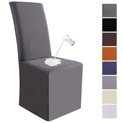 Waterproof Long Dining Chair Covers Soft Stretch Dining Chair Slipcovers