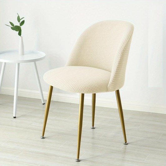 Polar Fleece Low Back Dining Chair Cover Elastic Stretch Protective Cover