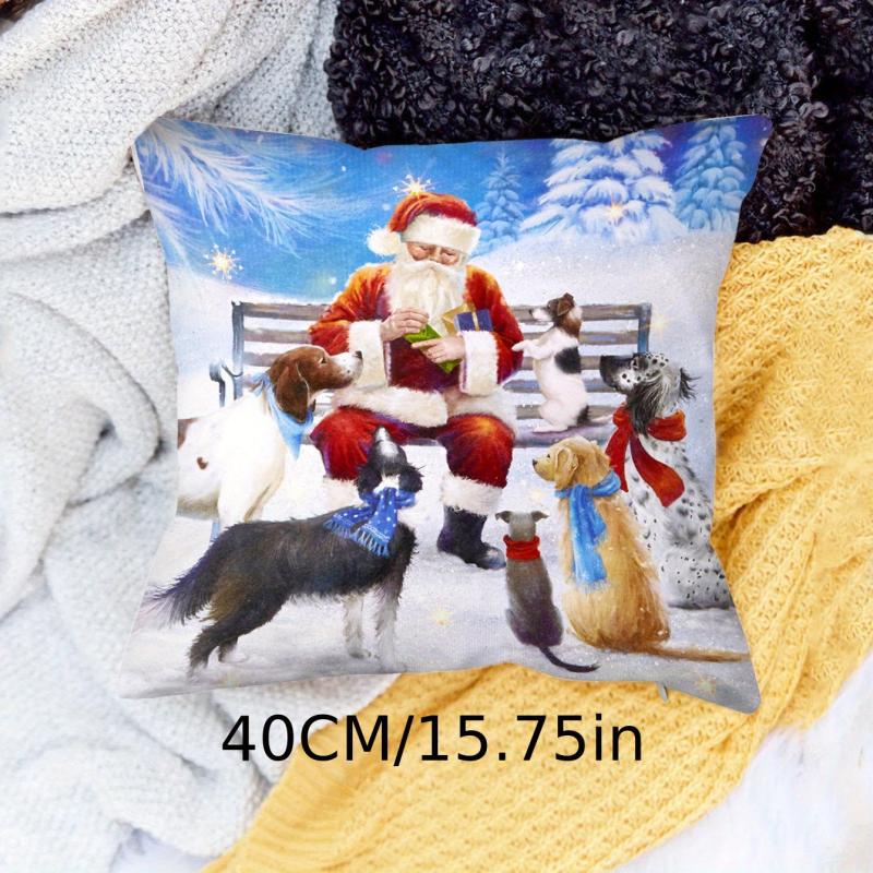 Christmas Santa Claus Pillowcase for Home Decoration
