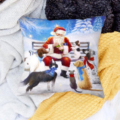 Christmas Santa Claus Pillowcase for Home Decoration