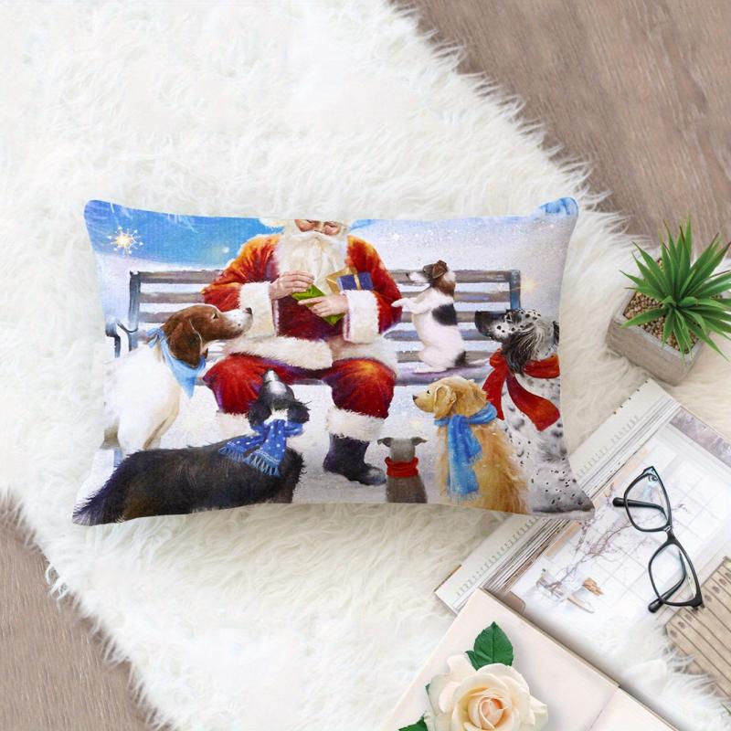 Christmas Santa Claus Pillowcase for Home Decoration
