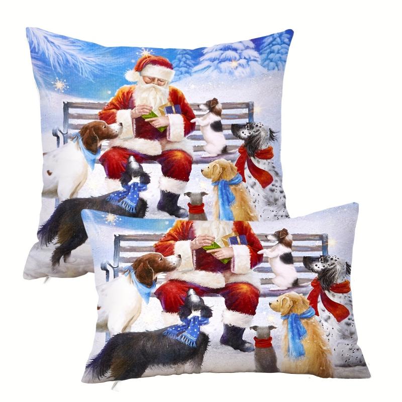 Christmas Santa Claus Pillowcase for Home Decoration