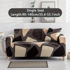 1pc Printed Elastic Sofa Slipcover Non-slip Couch Cover